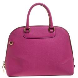 مملوكة مسبقًا حقيبة دولتشي أند غابانا ميغان دومي صغيرة جلد برتقالي و وردي