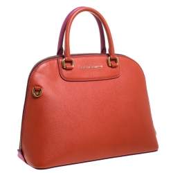 مملوكة مسبقًا حقيبة دولتشي أند غابانا ميغان دومي صغيرة جلد برتقالي و وردي