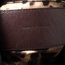 Pre Owned Dolce & Gabbana  Black Leather and Patent Leather Pleated Hobo