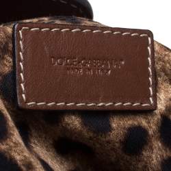 Pre Owned حقيبة يد دولتشي أند غابانا يد مرصعة مزينة سلسلة دنيم أزرق و جلد 