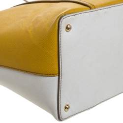 Dolce & Gabbana Yellow/Beige Leather Miss Escape Tote