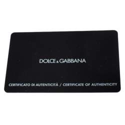 Pre Owned Dolce & Gabbana Metallic Brown Snakeskin Effect Leather Crystal Chain Pochette