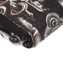 Pre Owned Dolce & Gabbana Black Key Print Canvas Coin Wallet