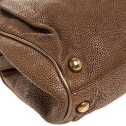 Pre Owned Dolce & Gabbana Brown Leather Frame Bag