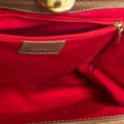 Pre Owned Dolce & Gabbana Brown Leather Frame Bag