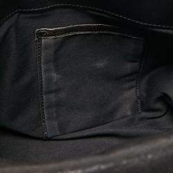 Pre Owned Dolce & Gabbana Black/Brown Leopard Print Coated Canvas and Leather Large Miss Sicily Top Handle Bag