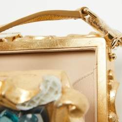 Dolce & Gabbana Multicolor Acrylic Mirrored Baroque Dolce Box Bag