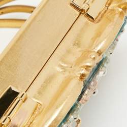 Dolce & Gabbana Multicolor Acrylic Mirrored Baroque Dolce Box Bag