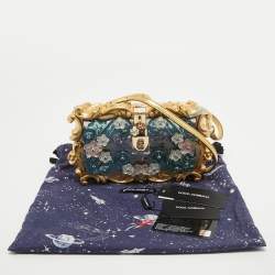 Dolce & Gabbana Multicolor Acrylic Mirrored Baroque Dolce Box Bag