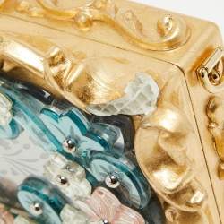 Dolce & Gabbana Multicolor Acrylic Mirrored Baroque Dolce Box Bag