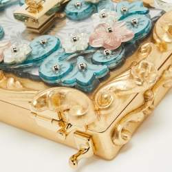 Dolce & Gabbana Multicolor Acrylic Mirrored Baroque Dolce Box Bag