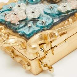 Dolce & Gabbana Multicolor Acrylic Mirrored Baroque Dolce Box Bag