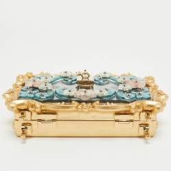 Dolce & Gabbana Multicolor Acrylic Mirrored Baroque Dolce Box Bag