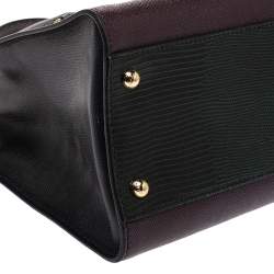 مملوكة مسبقًا Dolce & Gabbana Multicolor Leather and Lizard Embossed Leather Tote