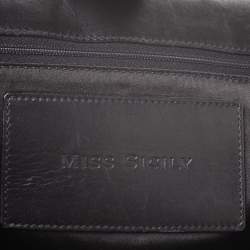 Pre Owned Dolce & Gabbana Snakeskin XL Miss Sicily Top Handle Bag