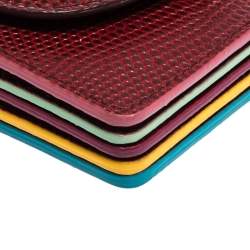 مملوكة مسبقًا Dolce & Gabbana Red Lizard DG Millennial Flap Card Holder