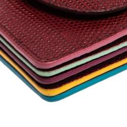 مملوكة مسبقًا Dolce & Gabbana Red Lizard DG Millennial Flap Card Holder