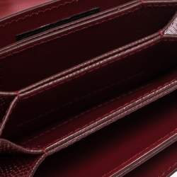 مملوكة مسبقًا Dolce & Gabbana Red Lizard DG Millennial Flap Card Holder