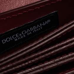 مملوكة مسبقًا Dolce & Gabbana Red Lizard DG Millennial Flap Card Holder