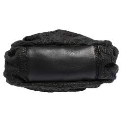 Pre Owned Dolce & Gabbana Black Leather Miss Curly Satchel 