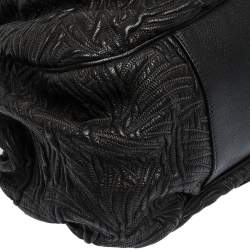 Pre Owned Dolce & Gabbana Black Leather Miss Curly Satchel 