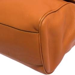 Pre Owned حقيبة دولتشي أند غابانا يد علوية ميس سيسيلي كبيرة جلد برتقالي