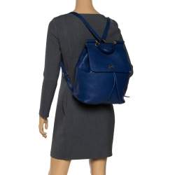 Dolce & Gabbana Blue Leather Miss Sicily Backpack