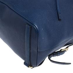 Dolce & Gabbana Blue Leather Miss Sicily Backpack