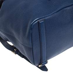 Dolce & Gabbana Blue Leather Miss Sicily Backpack