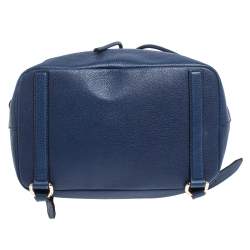 Dolce & Gabbana Blue Leather Miss Sicily Backpack