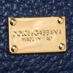 Dolce & Gabbana Blue Leather Miss Sicily Backpack
