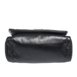 Pre Owned Dolce & Gabbana Black Soft Leather Double Handle Satchel