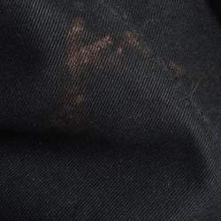 Pre Owned Dolce & Gabbana Black Crochet Straw and Leather Hobo 