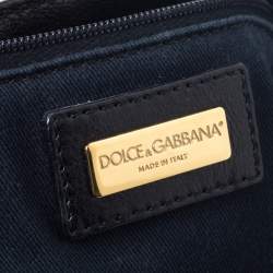 Pre Owned Dolce & Gabbana Brown Leopard Print Canvas and Leather Miss Escape Tote