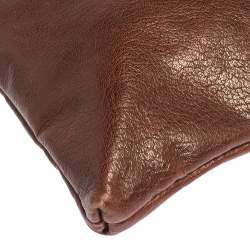 Pre Owned D&G Tan/Yellow Leather Wristlet Clutch