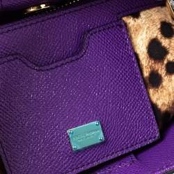 Pre Owned حقيبة دولتشي آند غابانا ميس سيسيلي جلد بنفسجي بيد علوية