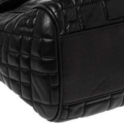 Pre Owned Dolce and Gabbana Black Leather Large Miss Sicily Top Handle Bag