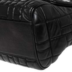Pre Owned Dolce and Gabbana Black Leather Large Miss Sicily Top Handle Bag