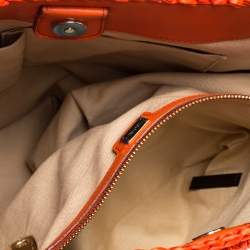 Dolce & Gabbana Multicolor Printed Canvas,Straw and Leather Hobo