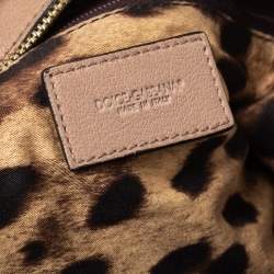 Pre Owned Dolce & Gabbana Beige Leather Boston Bag         