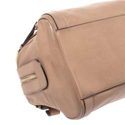 Pre Owned Dolce & Gabbana Beige Leather Boston Bag         