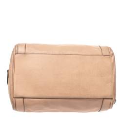 Pre Owned Dolce & Gabbana Beige Leather Boston Bag         