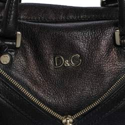 Pre Owned Dolce & Gabbana Black Leather Boston Bag