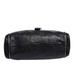 Pre Owned Dolce & Gabbana Black Leather Boston Bag