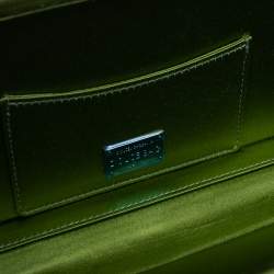 Pre Owned حقيبة بوكس دولتشي أند غابانا ساتان مزخرف كريستال أخضر