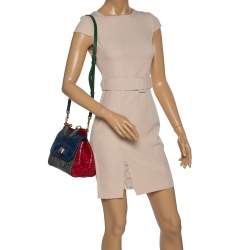 مملوكة مسبقًا Dolce & Gabbana Multicolor Crocodile and Python Medium Miss Sicily Top Handle Bag