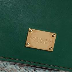 مملوكة مسبقًا Dolce & Gabbana Multicolor Crocodile and Python Medium Miss Sicily Top Handle Bag