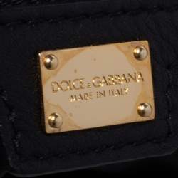 Pre Owned Dolce & Gabbana Black Sequins Miss Charles Shoulder Bag
