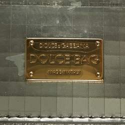 Dolce & Gabbana Turquoise/Gold Acrylic and Leather Furniture Miss Dolce Top Handle Bag