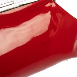 مملوكة مسبقًا Dolce & Gabbana Red Patent Leather Chain Frame Clutch